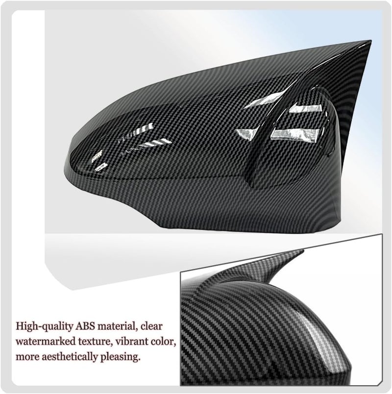 MUXEE Side Rear View Mirror Cover for Toyota Corolla 2014-2019，C-HR 2018-2021，Avalon 2013-2018，Venza 2013-2016，Prius 2012-2018 Carbon Fiber Turn Signal Housing Cover(with Turn Signal housing Slot.) - Image 5